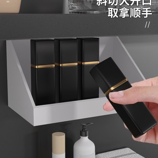 Bathroom Mirror Cabinet Storage Box Wall-mounted Punch-free Household Toiletry Table Cosmetic Contact Lens Makeup Remover Cotton Storage Rack