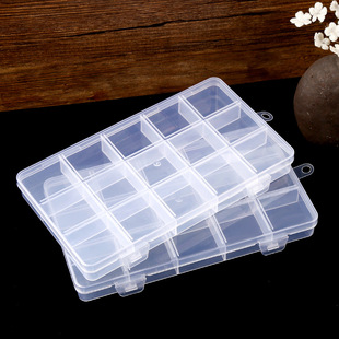 Transparent plastic storage box organizing earrings detachable jewelry box organizing storage multi-grid jewelry box wholesale