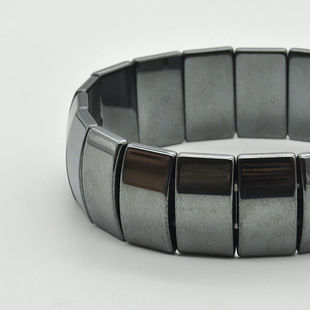 Magnetic black stone square 18 black Gray red iron bracelet business bracelet. Other Magnetic Materials