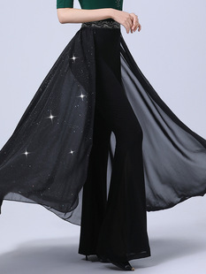 Body Etiquette Clothing Training Clothing Dance Clothing Show Sequin Waist Seal Waist Towel Waist Gauze Female Star Gait Vagrant