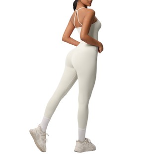 Cross-border suspenders back tight yoga clothing suit sanding quick-drying high waist hip-lifting running fitness suit women
