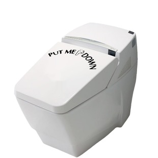 Casual PUT ME DOWN Gesture Toilet Stickers Toilet Stickers Creative Stylish Cartoon Wall Stickers FX34