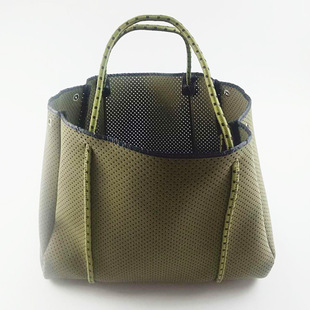 SOURCE Factory portable mummy bag beach bag large capacity outdoor fashion casual perforated diving material beach bag