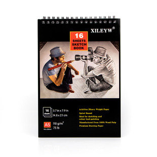 Xile A5 sketch book 110g coil drawing book thickened paper sketch color lead sketch art student cross-border