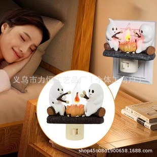 Ghost Campfire Flickering Nightlight Хэллоуин призрак костер ночной украшения