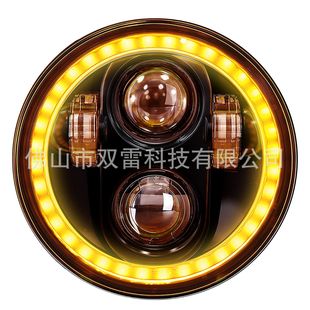 5.75 inch Wrangler car light electric car motorcycle front light headlight yellow and white angel eyes aperture led headlight