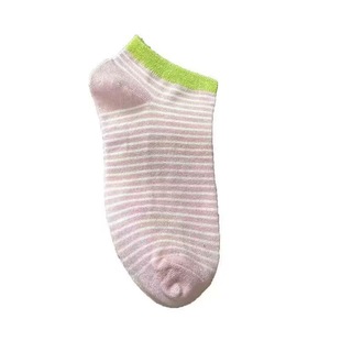 Spring and Summer New Ins Striped Japanese Style All-match Short Barrel Striped Socks Summer Silicone Non-slip All-match Women's Boat Socks for Women