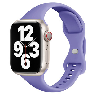 Для Apple Watch Band Apple iWatch8/S9 Универсальный Двухцветный силиконовый ремешок с пряжкой в виде бабочки на талии