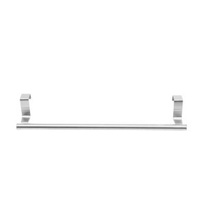 430 Stainless Steel Single Rod Towel Rack Kitchen Bathroom Punch-free Towel Hanging Pole Cabinet Door Back Hanging Hook