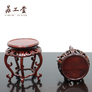 Red Sour Branches Hollow Small Fragrant Base Vase Buddha Statue Crafts Ornaments Bracket Living Room Decoration Redwood Ornaments