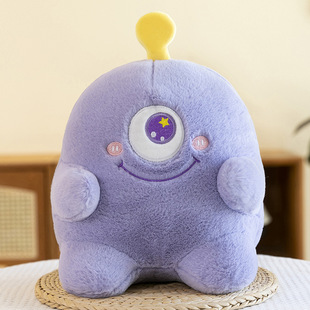 Super cute little monster plush toy roar cure tie green monster pillow super soft girl cuddle doll