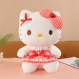 Strawberry kt Hello Kitty hellokitty Doll Doll Bow Cute Doll Soft Cute Gift Internet Popular Cat
