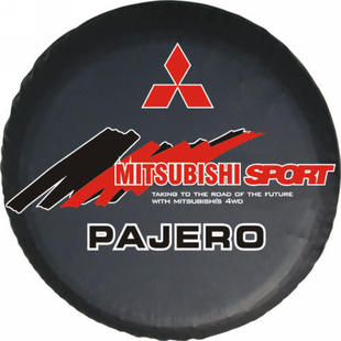 Suitable for Mitsubishi Pajero V73 Cheetah Black Steel off-road vehicle spare tire cover PVC leather universal tire cover