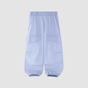 Children's Quick-drying Pants Summer Thin Cool-feeling Middle and Large Children's Sports Anti-mosquito Pants Boys' Wide-leg Outdoor Tooling Pants