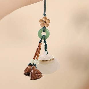 Luminous fluorite lotus sachet good luck lotus mobile phone chain pendant lotus pod carry-on sachet car hanging bag hanging wholesale