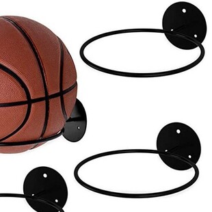 Amazon Hot Sale Wall Hanging Basketball Rack Iron Art Basketball Football Display Rack Multi-use Ball Display Rack