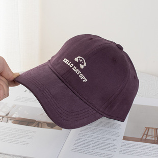 Japanese Style Retro Big Head Style Simple Panda Embroidered Baseball Cap Women's Hong Kong Style Tooling Sunshade Sanding Cap Men's Trendy