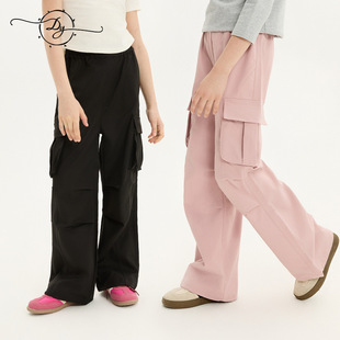 Girls' Work Paratrooper Pants 2025 Summer Thin Large Children's Multi-Pocket Casual Pants Fashionable and Cool Anti-mosquito Sports Pants