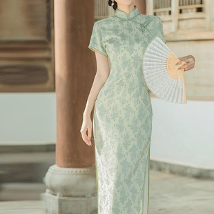 Cheongsam Retro Republic of China Style Slim Long Skirt Printed Young Girl Dress Hip Straight Skirt