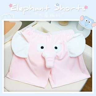 Funny Elephant Pajama Pants Couple Cute Elephant Shorts Summer Home Pants Nose Rings Elephant Shorts Explosions Short