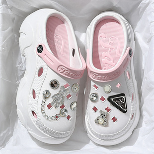Slippers Summer DIY Women's Sole Hole Wear Thick Outdoor Hole Beach Beach Shoes Wholesale Women's Eva Shoes Shoes Sea