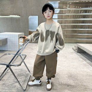 Boys' suit 2024 New Children's Spring and Autumn Stylish Sweat Boys Handsome Casual Fashion Brand