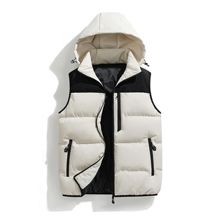 Cross-border Vest Men's New Multi-pocket Waterproof Outdoor Hooded Vest Removable Hat Jacket Bread Suit Men's Vest