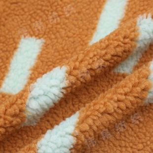 Sugar Jacquard Lamb Velvet Knitted Fabric Spot New Autumn and Winter Warm Sweater Lamb Wool Grain Velvet Knitted