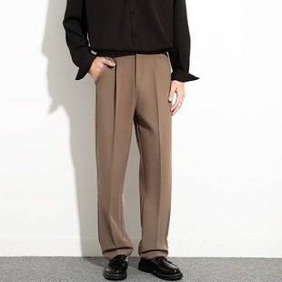 Straight Casual Pants Men's High-end Sense Loose Wide-leg Pants Spring and Autumn New All-match Business Suit Pants