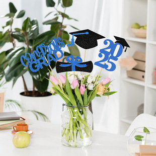 2025 graduation season party vase decoration card plug-in graduation reunion atmosphere decoration vase card