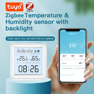 Граффити Умный домашний датчик температуры ZigBee датчик влажности беспроводной датчик температуры и влажности с функцией часов подсветки
