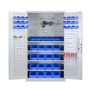 Chengdu Heavy-Duty Workshop Hardware Tool Cabinet Steel Drawer-Type Tool Storage Cabinet Double-Door Parts Storage Cabinet