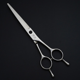 Factory household pet beauty scissors all steel upturned down warped curved scissors 7 inch dog hair trimming scissors two-way curved scissors