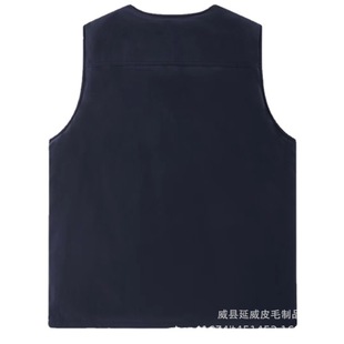 Manufacturers supply Australian sheepskin vest, leather and fur integrated men's and women's detachable wool vest