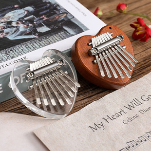 Mini Thumb Piano Kalimba Piano Wooden 8-Tone Portable Thumb Piano Crystal Small and Easy to Learn Thumb Piano