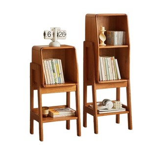 Solid Wood Household Storage Rack Bookshelf Nordic Floor Living Room Bookcase Simple Bedside Storage Storage TV Side Cabinet