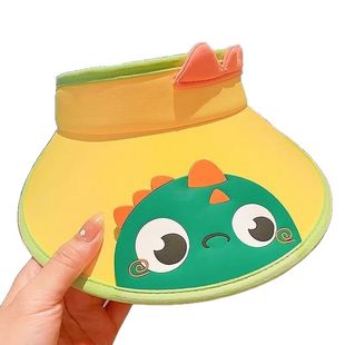 New Children's Sunscreen Hat Girls Big Brim Empty Top Hat Anti-UV Beach Sun Hat Small Animal Sun Hat