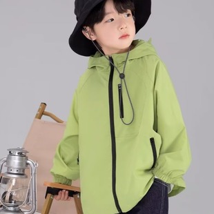 Children's Wear Boy's Coat Autumn and Winter Children's Rush Clothes 2023 New Korean Casual Mid-Big Children's Windbreaker Autumn Fashion