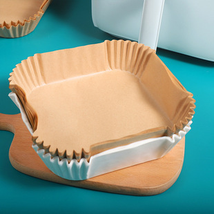 Square Air Fryer special paper thickened food grade silicone oil paper oven barbecue air fryer paper plate oil-proof paper