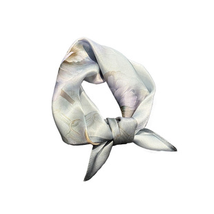 Chinese Style Elegant Fresh and Fashionable Mulberry Silk Small Square Scarf Japanese and Korean Women's Spring and Summer Thin High-grade Silk Scarf