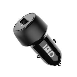 Single Port smart identification charger IBD335-2.4A car charger black mini car charger