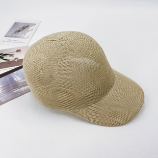 Cross-border Explosions Solid Color Paper Clover Cap Sunshade Sunscreen Cap Baseball Straw Hat Breathable Korean Casual Baseball Cap Women