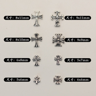 Crow Heart Nail Art Accessories Cross Metal Rivets Retro Punk Internet Celebrity Popular Mixed Nail Decoration Accessories
