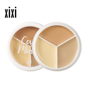 Makeup xixi net muscle holding makeup tricolor concealer face covering spots face acne marks tear groove dark circles concealer