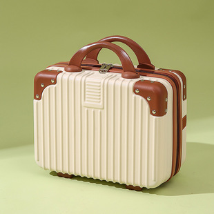 Small luggage mini suitcase 14-inch cosmetic case hand gift box high-looking password box travel box bag factory