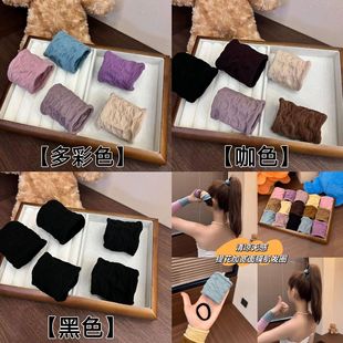 Jacquard High Elastic Skin Sense Mask Durable Hair Rope High Ponytail Rubber Band Widened Hair Rope Headwear