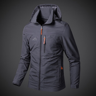 Men's Spring & Fall New Style Casual Versatile Loose Youth Tops Men's Jackets Summer Hooded Trendy Jackets