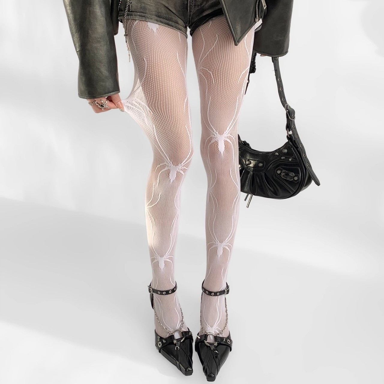 Halloween Spider Web Stockings, Personalized Hollow-Out Sexy Pantyhose, Y2K Niche Style, Sexy Slimming Stockings