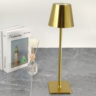 Cross-border high-foot table lamp Amazon table decoration charging small table lamp iron table lamp bedside high-level night light