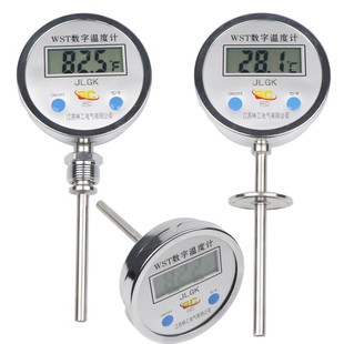 Digital Bimetal Thermometer WST411 Reaction Kettle Stainless Steel Temperature Strap Probe Electronic Industrial Thermometer